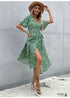 Vestido midi bohemio de cintura alta con estampado ajustado de Alona